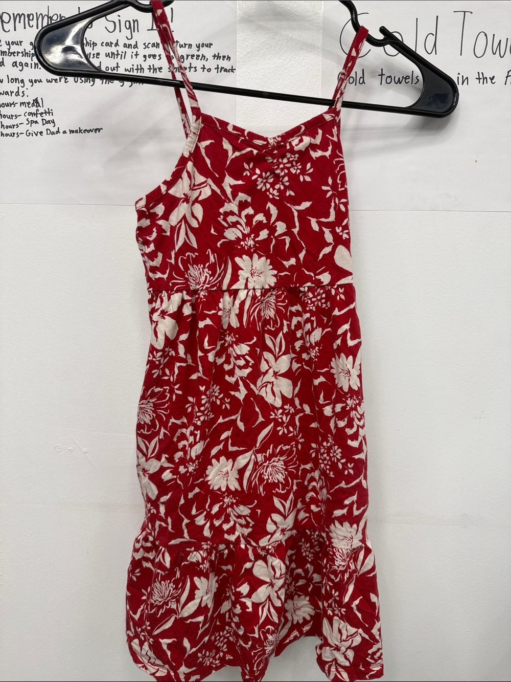 Old Navy Red and White Floral Mini Sundress
